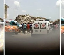 Pictures of the collapsed house at Lekki Gardens, Elegushi, Lekki Peninsula, Lagos, South west Nigeria.