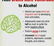 Consequences of alcohol intake by underage persons